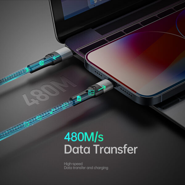 A4 3in1 USB-C í USB-C+Lightning+Micro 1,3m