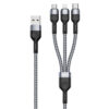 A3 3in1 USB-A í USB-C/Lightning/Micro 1,3m