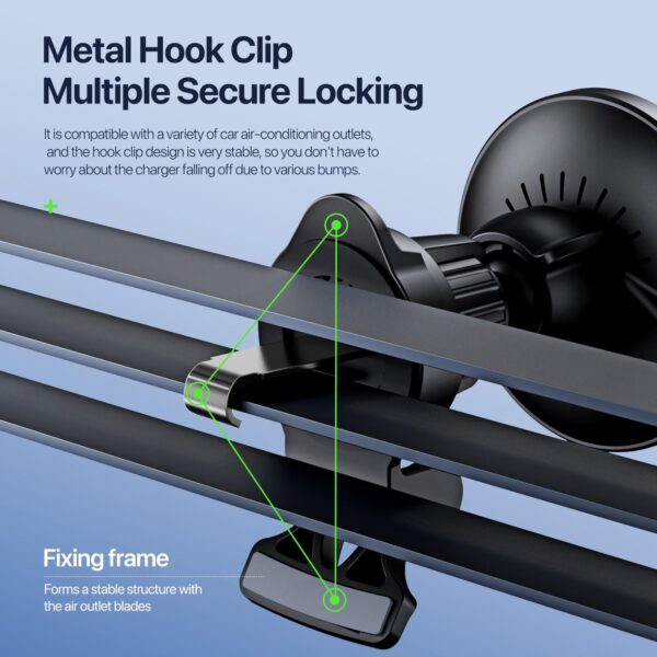 Bílhleðlsutæki Qi2 15W Þráðlaust með segli Duzzona V5