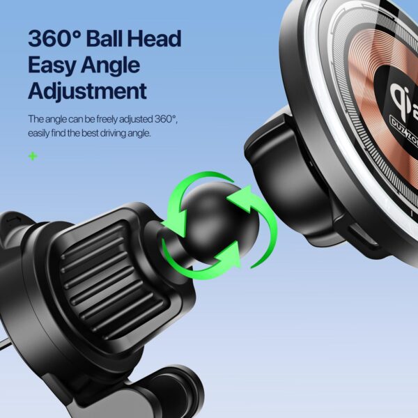 Bílhleðlsutæki Qi2 15W Þráðlaust með segli Duzzona V5